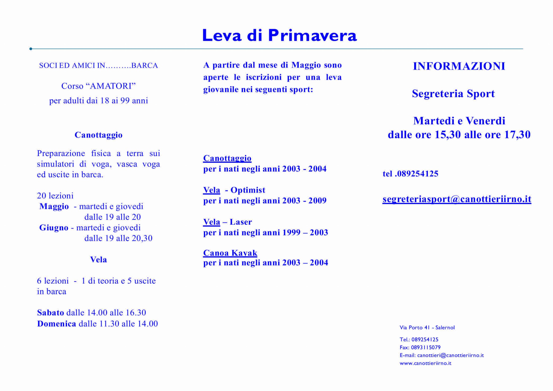 Leva di Primavera