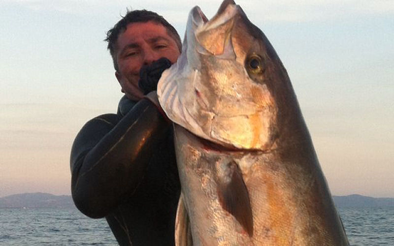 Angelo Ascione al campionato Euro-Africano di pesca in Apnea