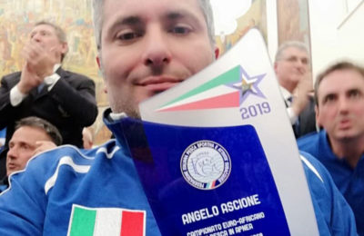 Ascione premiato al Coni per il titolo euro-africano di pesca in apnea