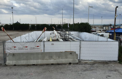 Campo base nel sottopiazza della Concordia. “Grazie a Comune e Salerno Mobilità”