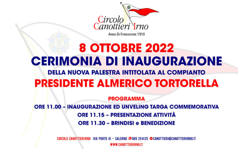 Cerimonia di inaugurazione palestra “Almerico Tortorella”